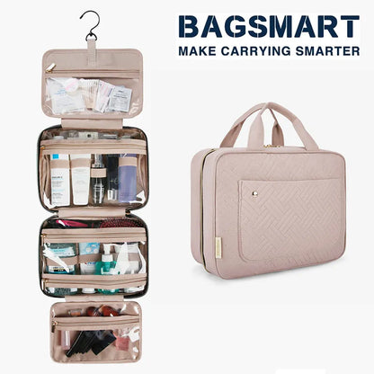 BAGSMART Travel Organizer Hanging Toiletry Bag