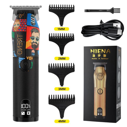 Professional wireless Hair Trimmer Gold Clipper For Men