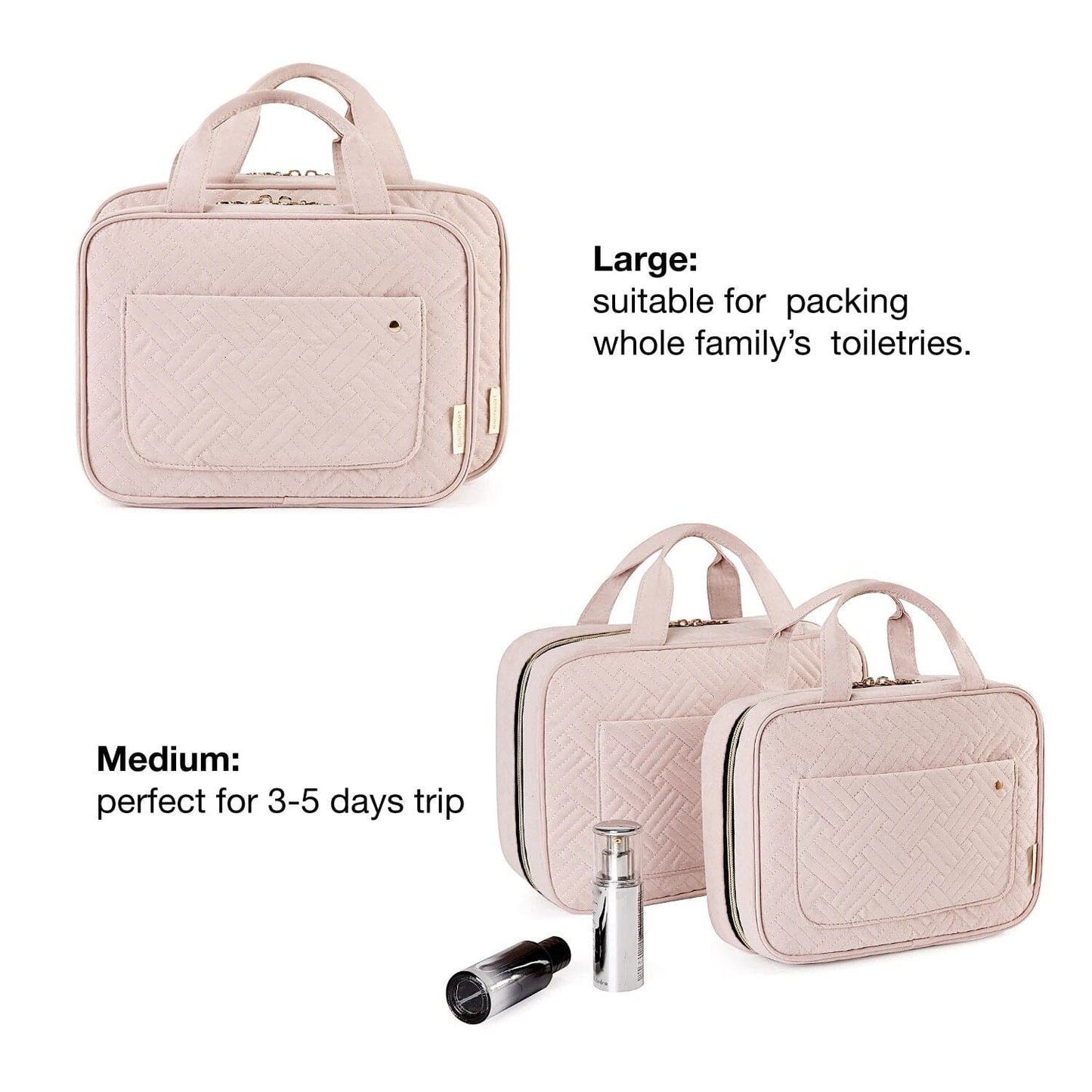 BAGSMART Travel Organizer Hanging Toiletry Bag