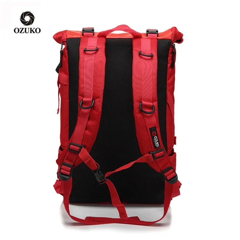 OZUKO 15.6” Roll Top Laptop Backpack