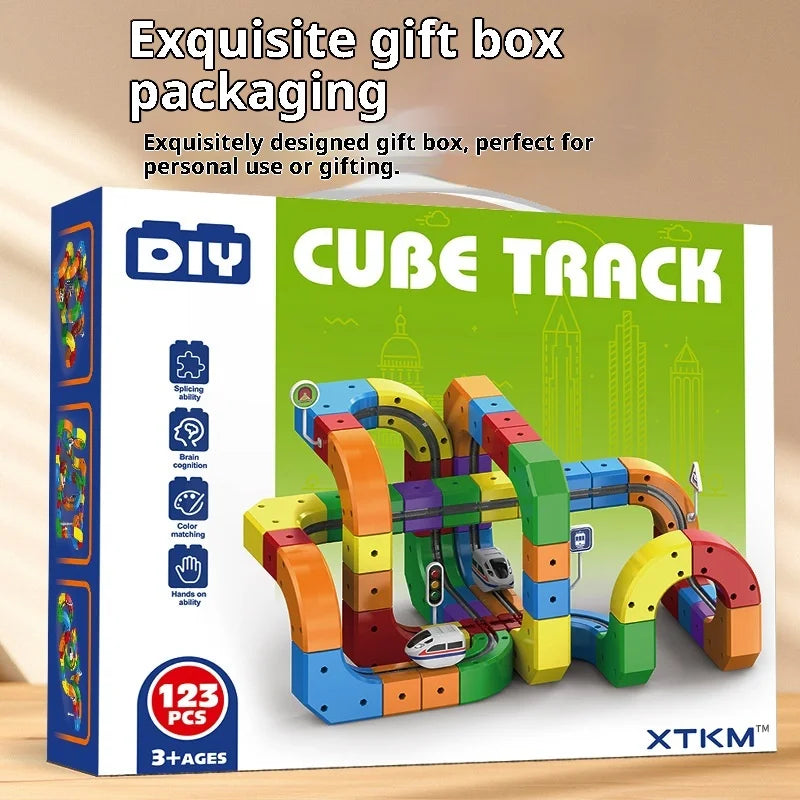 Magnetic Electric Train Track Set – 51 / 81 / 118 Piece STEM Kit