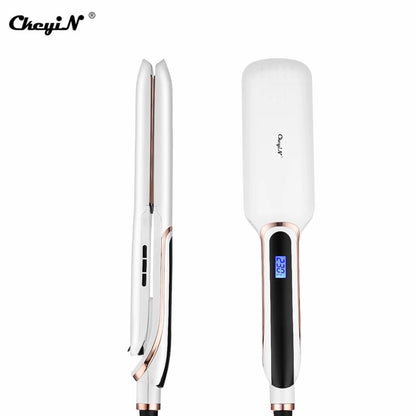 Professional Hair Straightener Flat Irons Ceramic Wide Plate LED Display