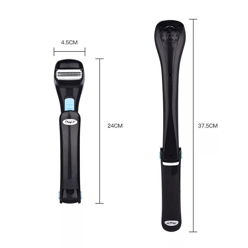 Do It Yourself Men Manual Back Hair Shaver Long Foldable Handle Back Leg Hair Shaver Razor Remover Body Trimmer Groomer Shaving