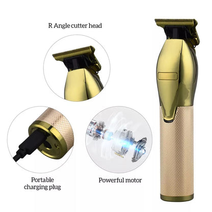 Golden wireless mens hair clipper and beeard trimmer