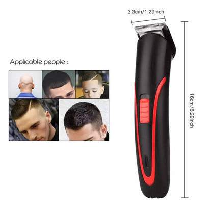 Wireless rechargable hair trimmer-black red