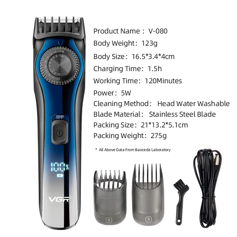 Hair Clipper Razor LCD Cutting barber machine