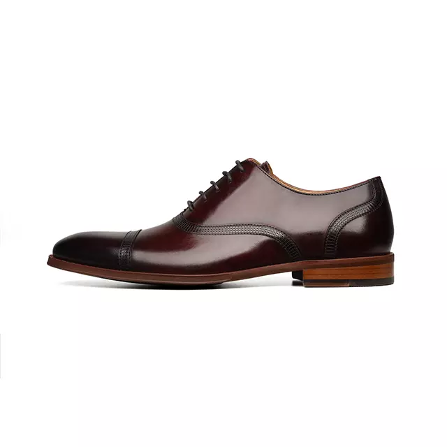 Mens comotek shiny surface -dark brown laced formal shoes