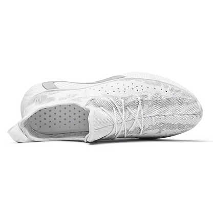 Mens printed white sports shoes/ runners