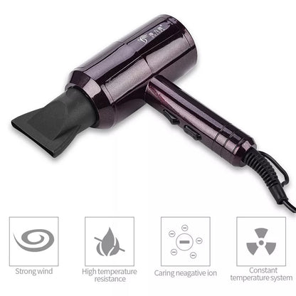 Blue Anion Electric Hair Dryers 2200W Professional Salon Blow Dryer Fan Portable Powerful Hair Blower Fast Hair Drying Machine