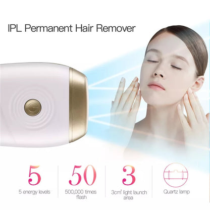 Electric 500000 Flashes IPL Epilator Laser Hair Removal Permanent For Face Body Leg Bikini Electric Depiladora Laser Epilator 50