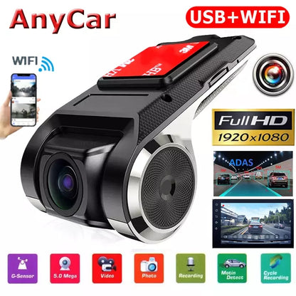 Car Wifi Video Recorder ADAS 1080P WIFI Dash Cam