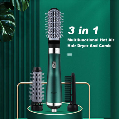 Ckeyin 3 In 1 Hair Dryer Hot Air Styler Brush Volumizer Salon Negative Ions Hair Straightener Curler Comb Roller Blow Dryer 45