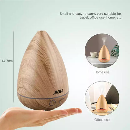 Mini Usb Air Humidifier Essential Oil Diffuser Ultrasonic Wood Grain Mist Maker 7 Colors Light For Home Office Moisturizing 45