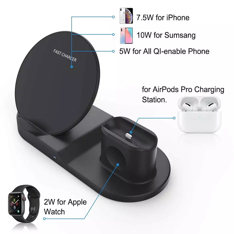 Apple 3 in one wireless charging station