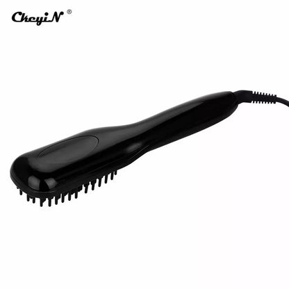 LCD Display Negative Ionic Hair Straightener Brush