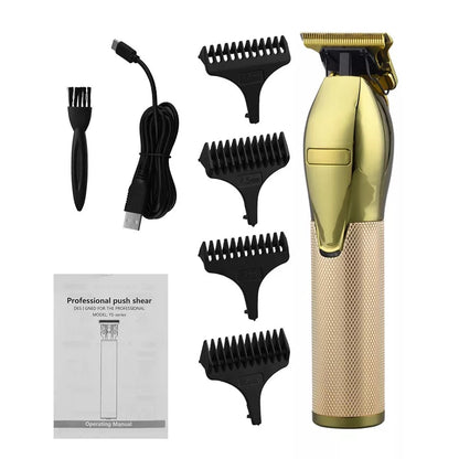 Golden wireless mens hair clipper and beeard trimmer