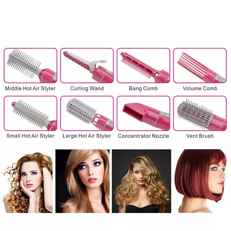 8-in-1 Multifunctional Professional Styling Electric Hair Dryer Hairdryer Set Volume Styler Hair Styling Brush Comb Hot Air 4041