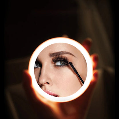 Led makeup mirror with wireless charging