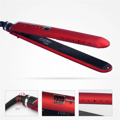 LED Display Hair Straightener Comb Hair Curler Professional 2 In 1 Hair Straightening Irons Curling Iron Fast Flat Iron