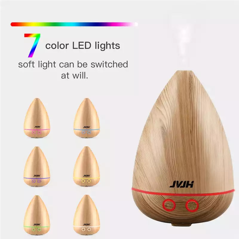 Mini Usb Air Humidifier Essential Oil Diffuser Ultrasonic Wood Grain Mist Maker 7 Colors Light For Home Office Moisturizing 45