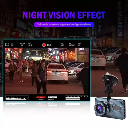 Car DVR Dash Cam Video recorder 3 in 1Rear View Dual Camera Full HD Car Camera 3.6"Cycle Recording Night Vision G-sensor Dashcam