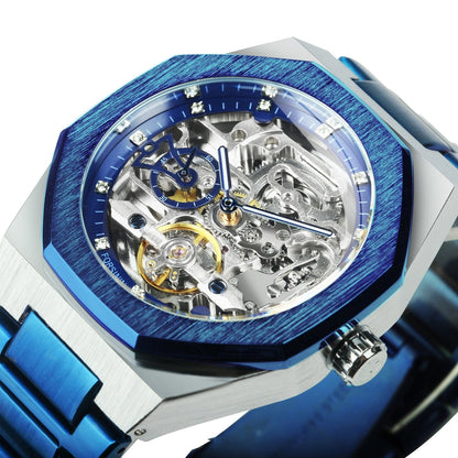 Mechanical skeleton Watch for Men Automatic- Steel Strap