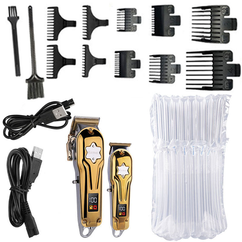 kemei twin pack golden barber hair clipper for men