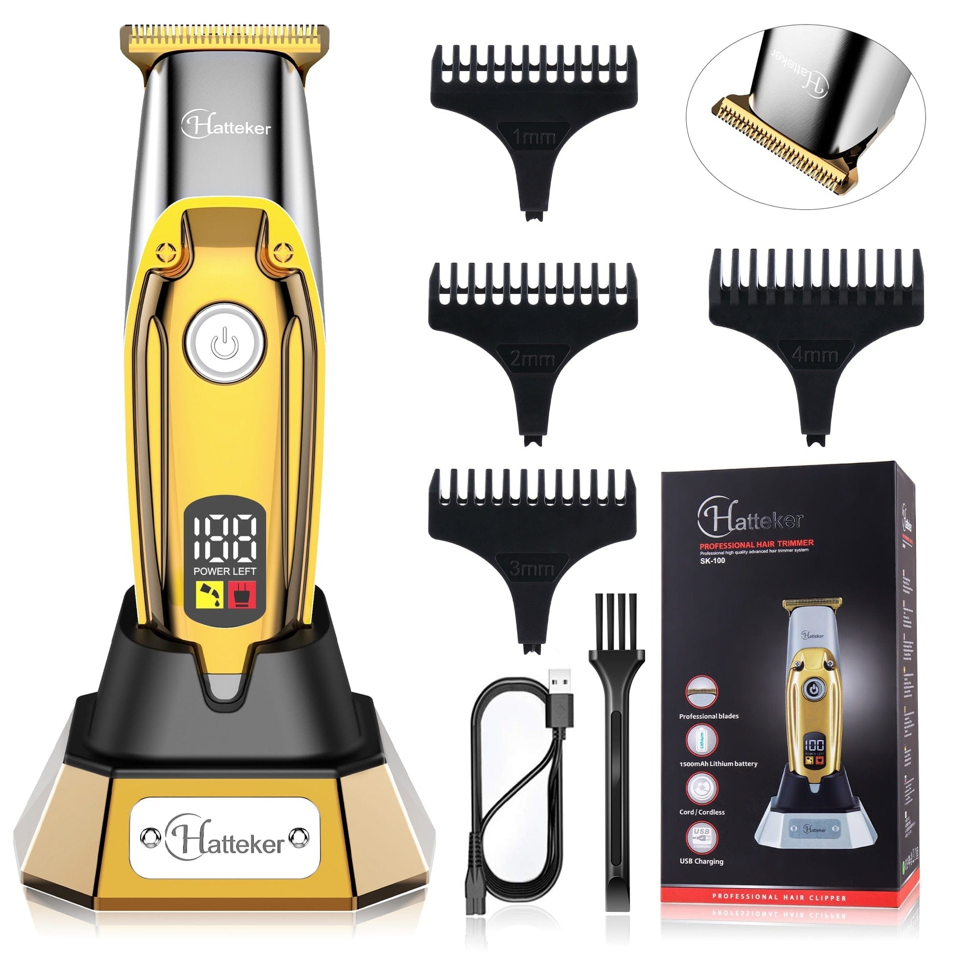 golden-mens-hair-clipper-trimmer-babrber-beard-hair cutting machine-hair removal