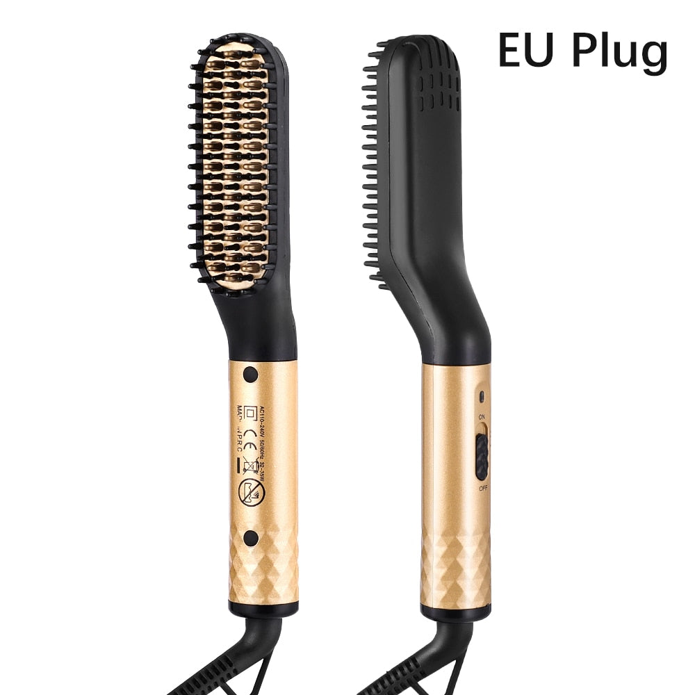 Professional Hair Comb Brush Beard Straightener Multifunctional Hair Straightening Comb Hair Curler Fast Heating Styling Tools