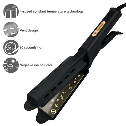 Hair Straightener Four-gear Temperature Adjustment Ceramic Tourmaline Ionic Flat Iron  Widen Panel Professional Styling Tool