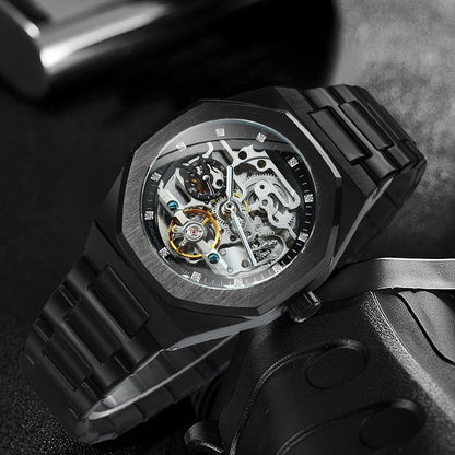 Mechanical skeleton Watch for Men Automatic- Steel Strap