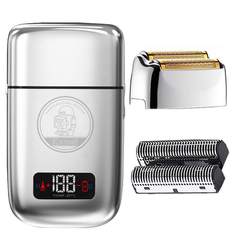 Kemei all-metal  wireless foil electric shaver for men beard