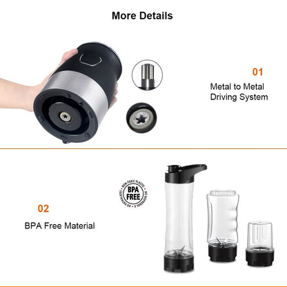 BPA FREE 500W Portable Personal Blender Mixer Food Processor With Chopper Bowl 600ml Juicer Bottle Meat Grinder Baby Food Maker