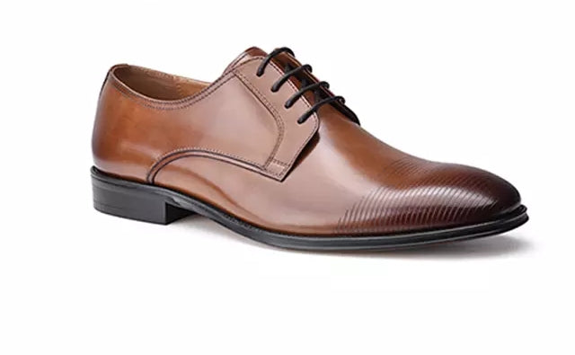 Mens brown party wear leather shoes