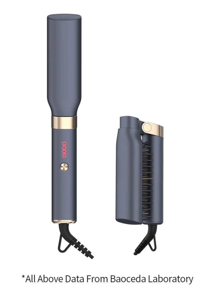 RESUXI Foldable 2 in1 ionic Hair Dryer Brush Hair Straightening Brush Curling comb Hair Waver Hot Fast Heating Anti-Scald Brush