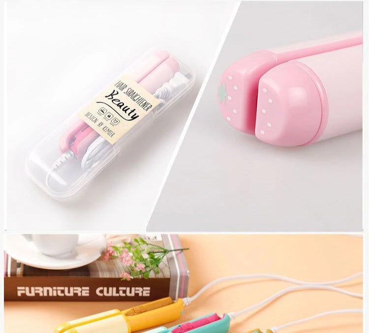 mini Hair Straighteners Flat Iron Hair Iron Styler Fast hair straightener Plates Colorful Easy to carry travel lovely special