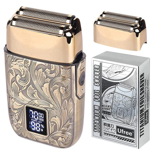 mens beard wireless ufree shaver gold 