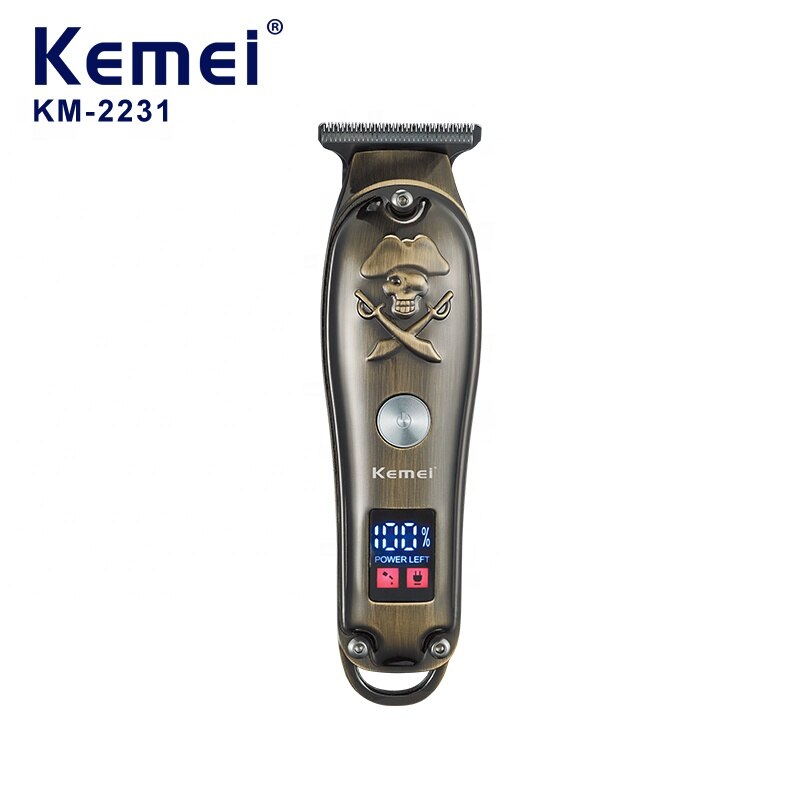 Kemei Full Metal Rechargeable Cordless Hair beard Trimmer For Men