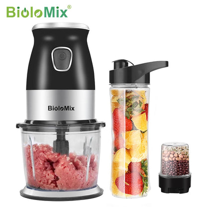 BPA FREE 500W Portable Personal Blender Mixer Food Processor With Chopper Bowl 600ml Juicer Bottle Meat Grinder Baby Food Maker