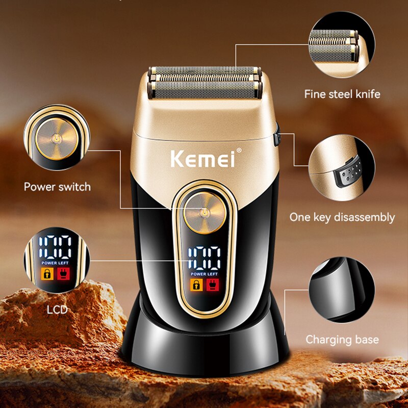 Kemei wireless shavers mens