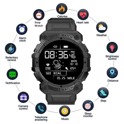 Unisex Smart Sports Bluetooth watch black