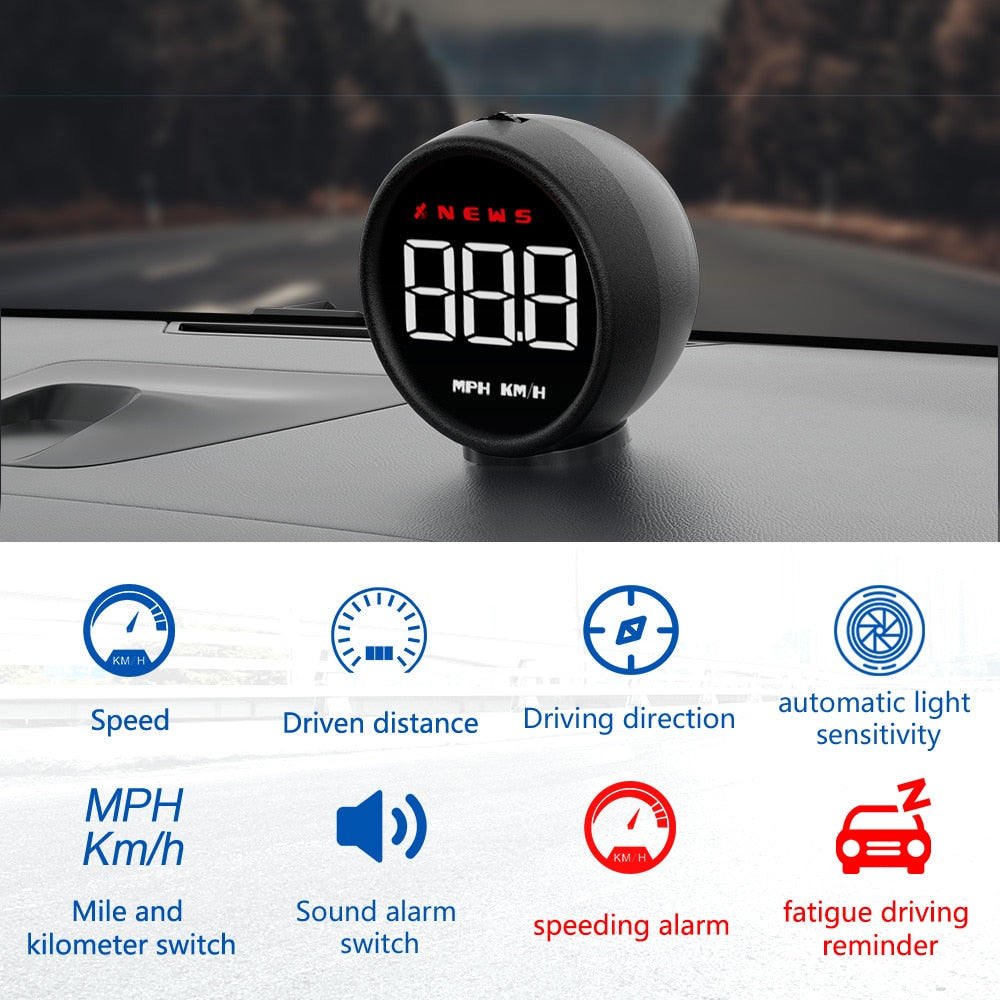 GPS HUD Display On-board Computer Digital Car Electronic Speedometer Smart Gadgets Accessory All For Car