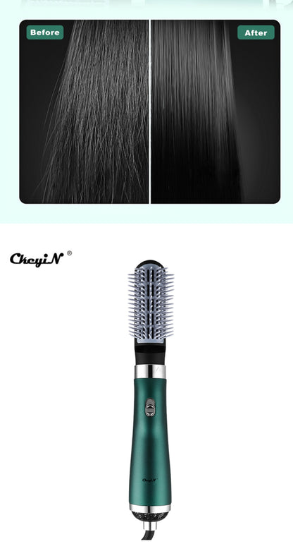 Ckeyin 3 In 1 Hair Dryer Hot Air Styler Brush Volumizer Salon Negative Ions Hair Straightener Curler Comb Roller Blow Dryer 45