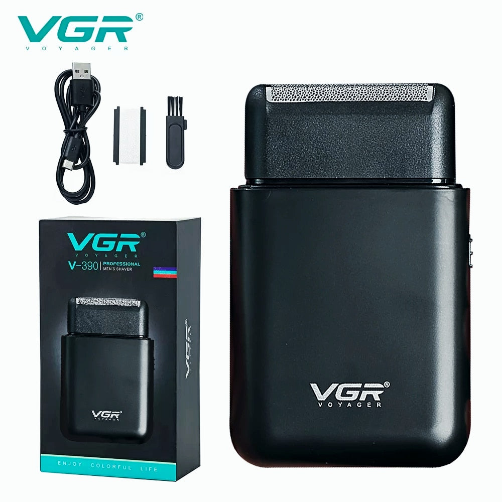 VGR Electric Shaver and Beard Trimmer 2 Blade USB Charge for Men V-390