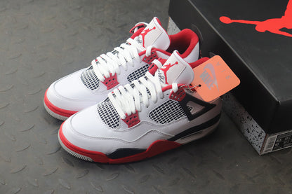 Mens Oreo 4s red white smart sneakers