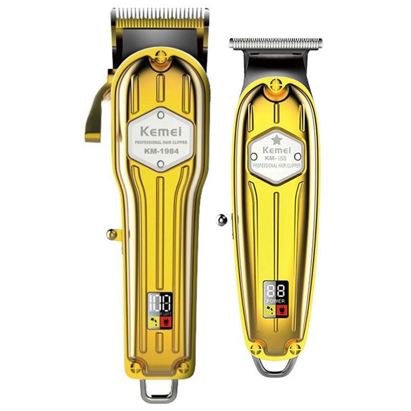 mens golden kemei hair clipper trimmer beard style golden 