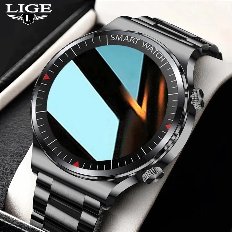 LIGE Smart Watch Men 2022 Bluetooth Call Watch Women Full Touch Fitness Tracker Blood Pressure Smart Clock Sports Men Smartwatch