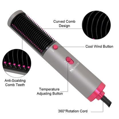 SURKER Hair Dryer Brush 2 in 1 Hair Straightener Straightener Blow Dryer