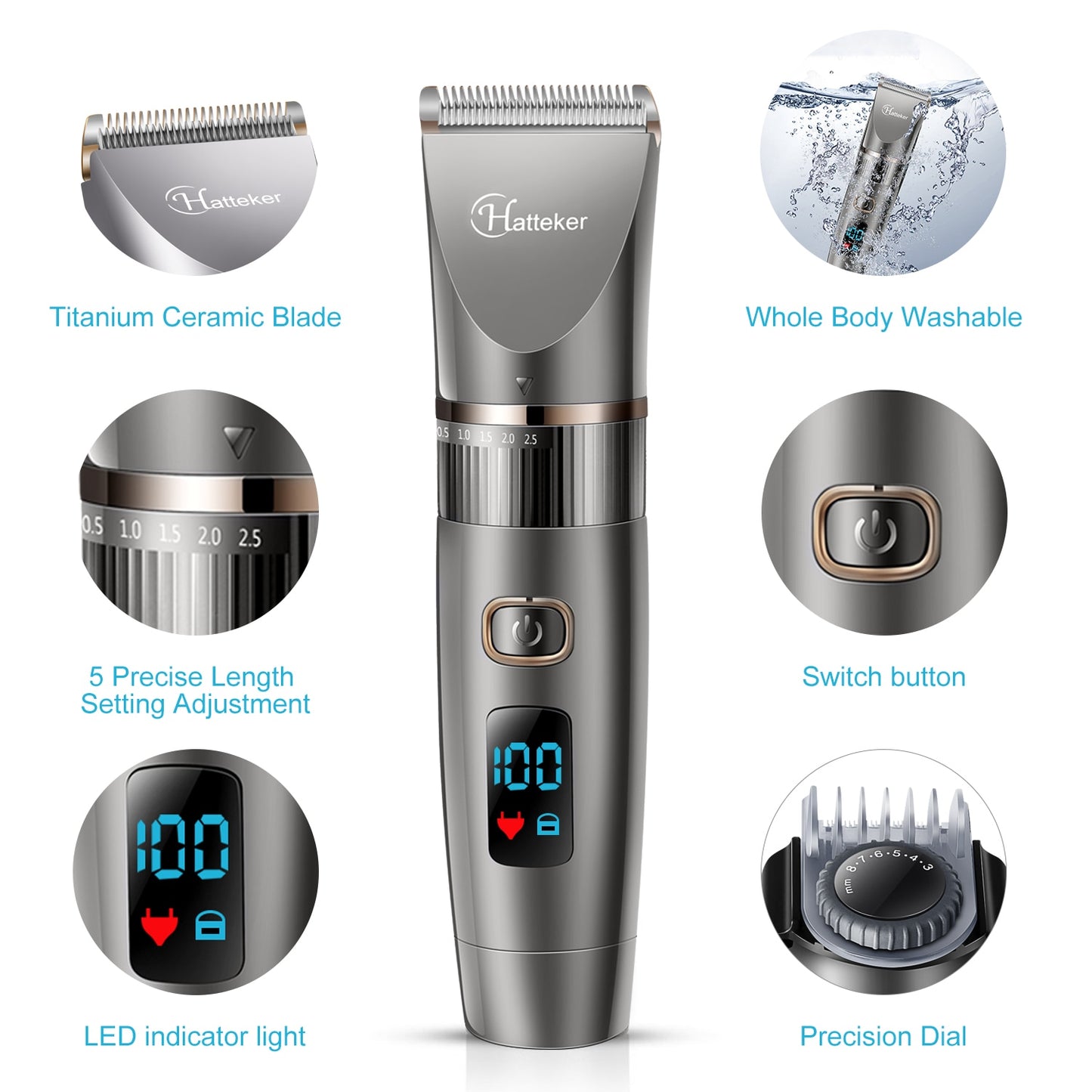 mens wireless hair clipper set