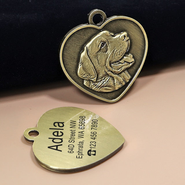 Pet ID Anti-lost Engraved Collar Pendants